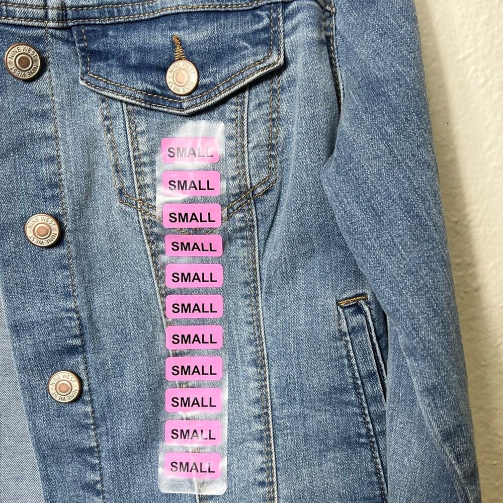 NINE WEST JEANS BLUE WOMEN SARAH JEAN JACKET SIZE SMALL COLOR WINDHAM NEW - Picture 6 of 7